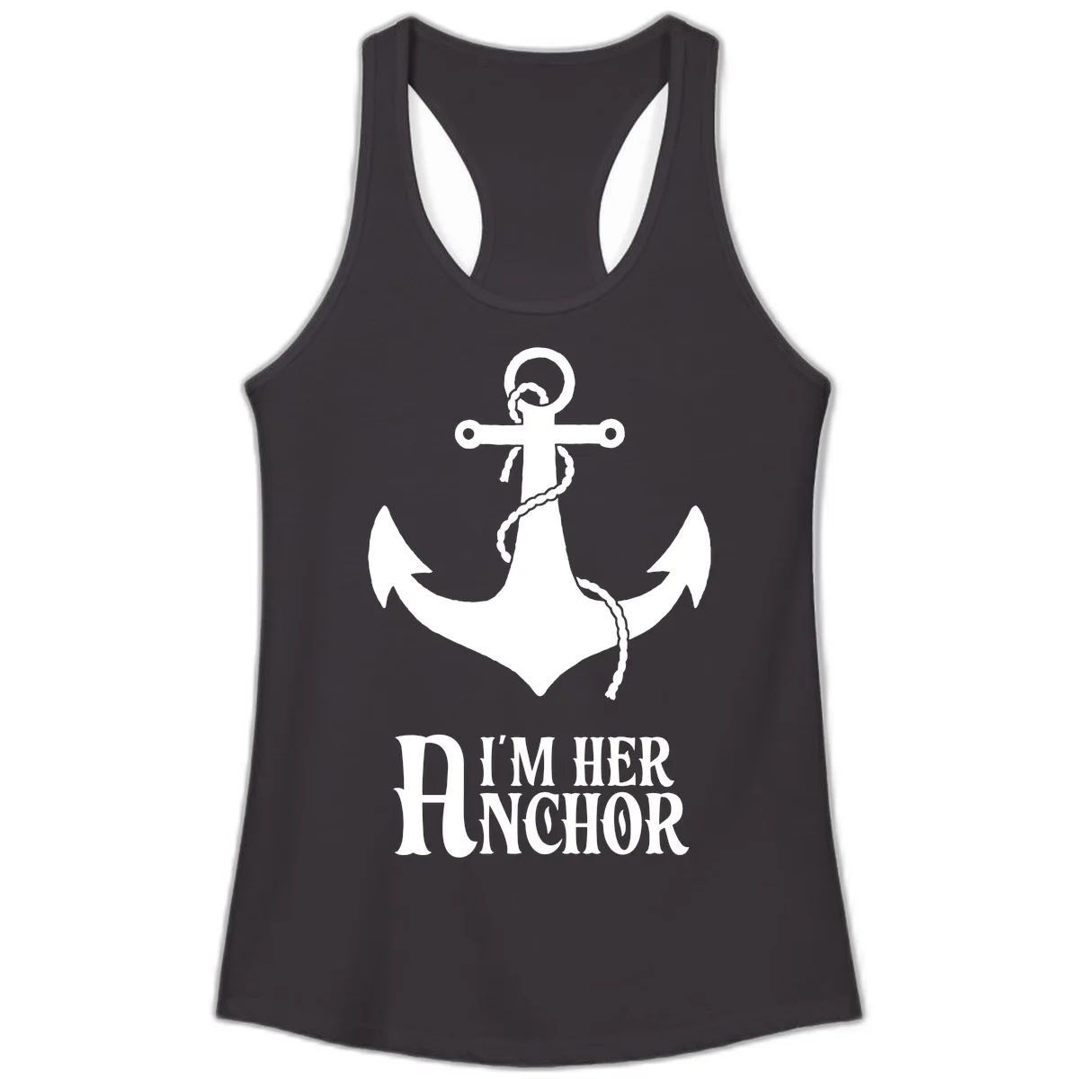 I'm Her Anchor Ladies Tank in Black