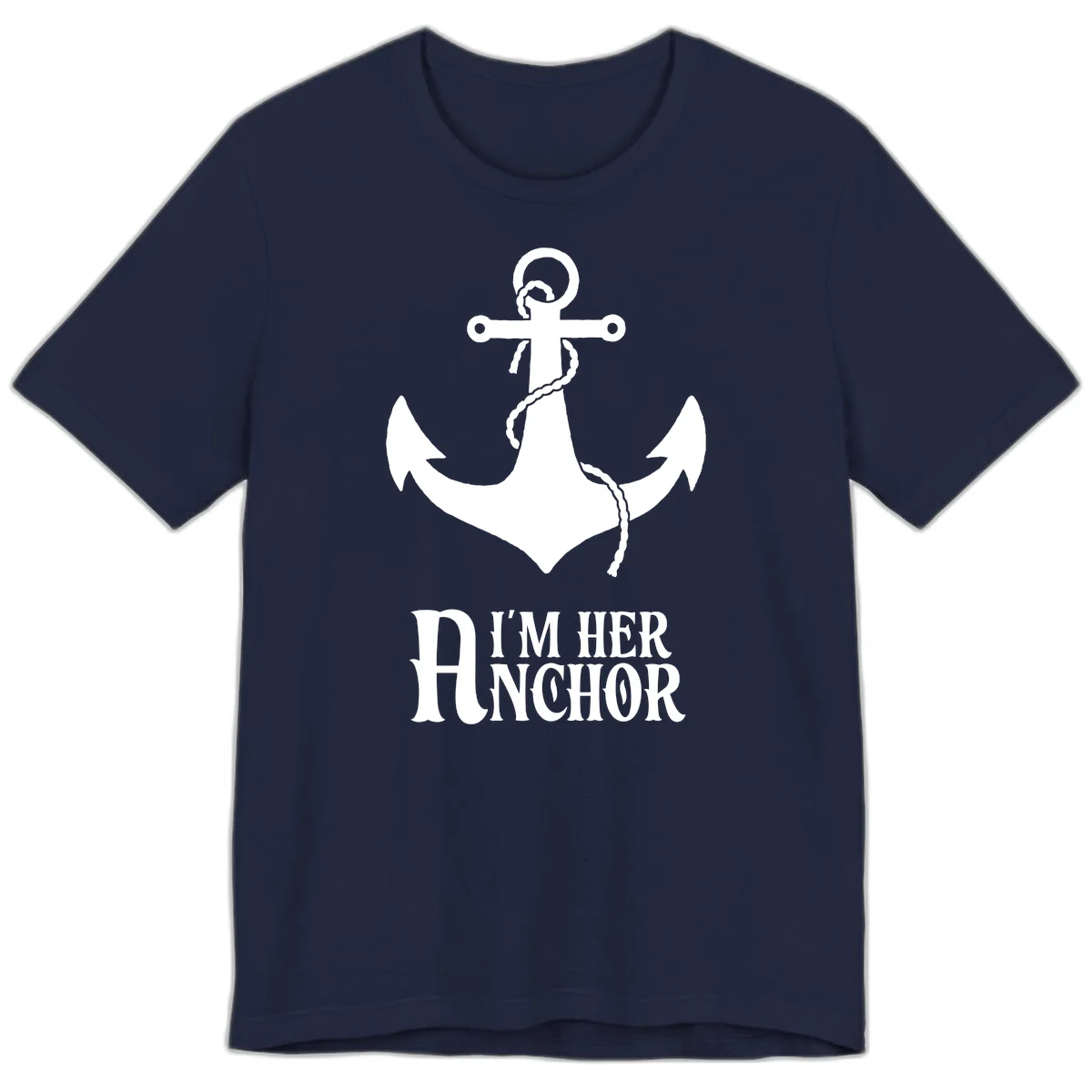 I'm Her Anchor Premium T-Shirt in Navy
