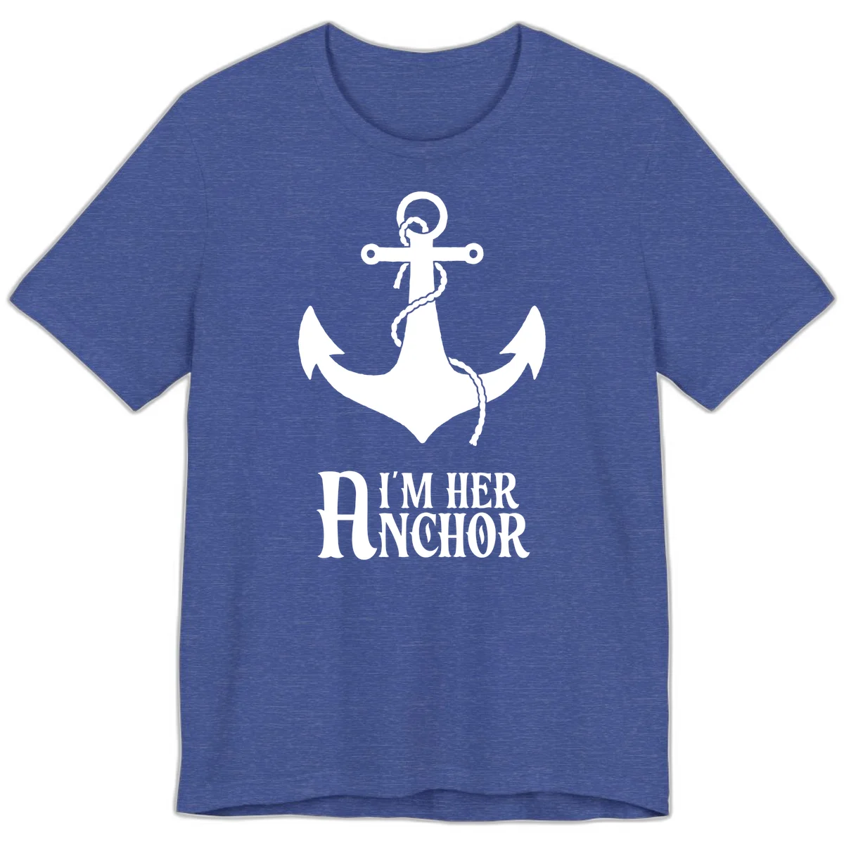 I'm Her Anchor Premium T-Shirt in Heather True Royal