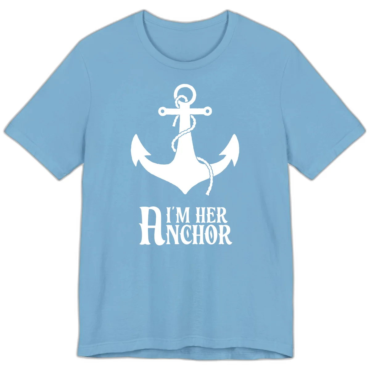 I'm Her Anchor Premium T-Shirt in Ocean Blue