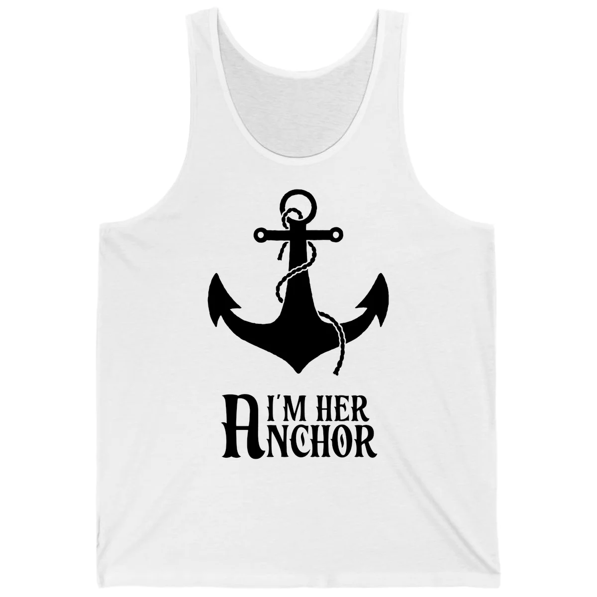 I'm Her Anchor Tank in White