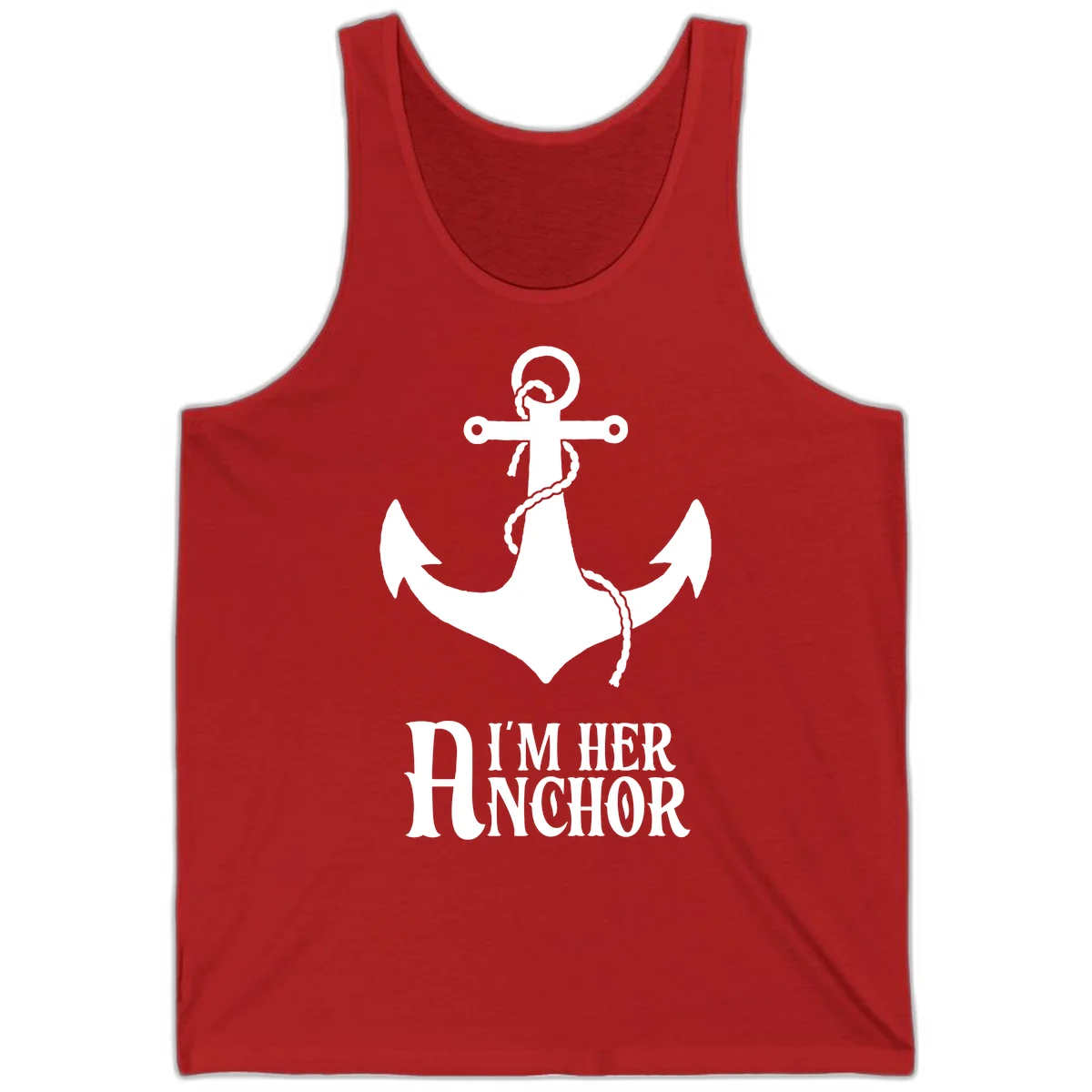 I'm Her Anchor Tank in Red