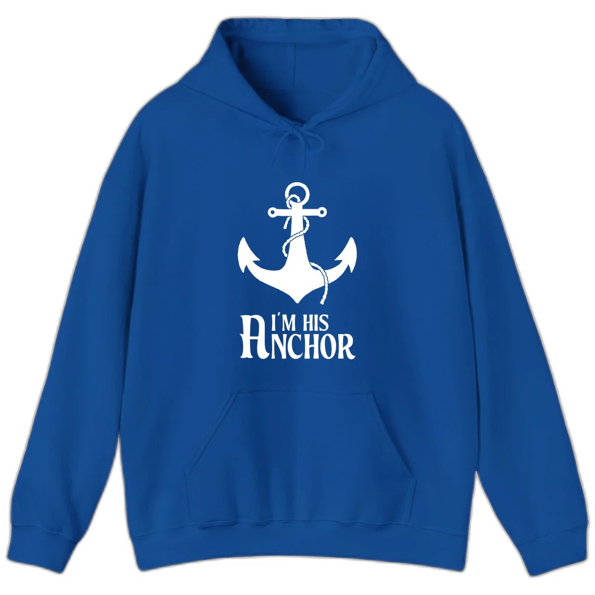 I'm His Anchor Cruise Hoodie for Couples in Royal