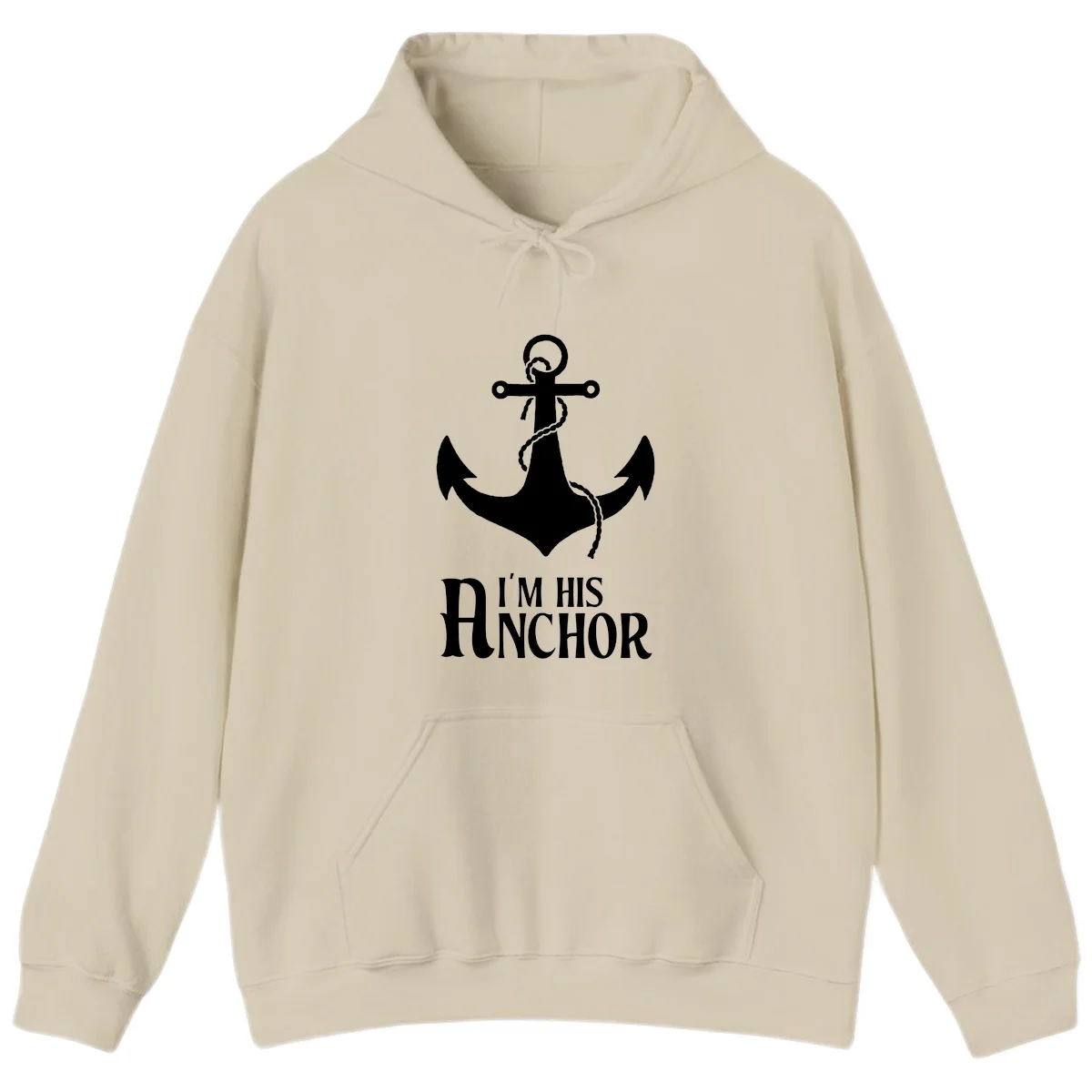 I'm His Anchor Cruise Hoodie for Couples in Sand