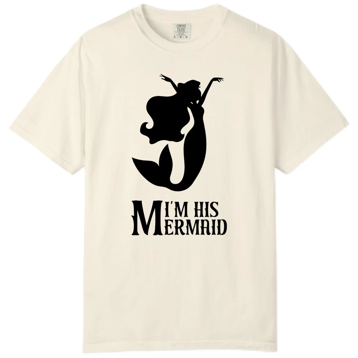 I'm His Mermaid Comfort Color Cruise Tee in Ivory