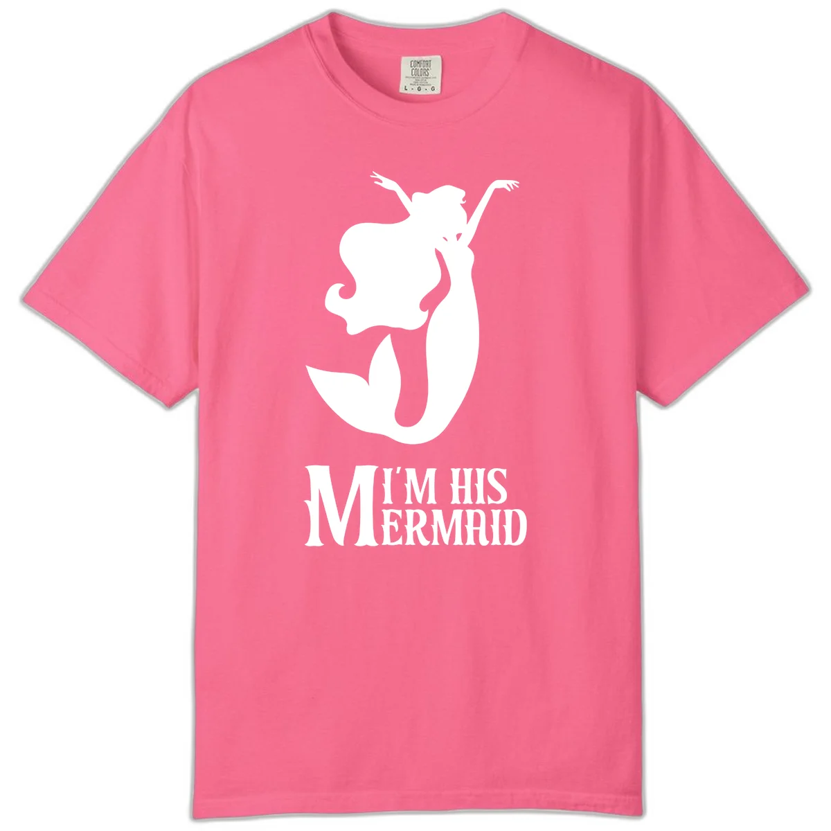 I'm His Mermaid Comfort Color Cruise Tee in Crunchberry