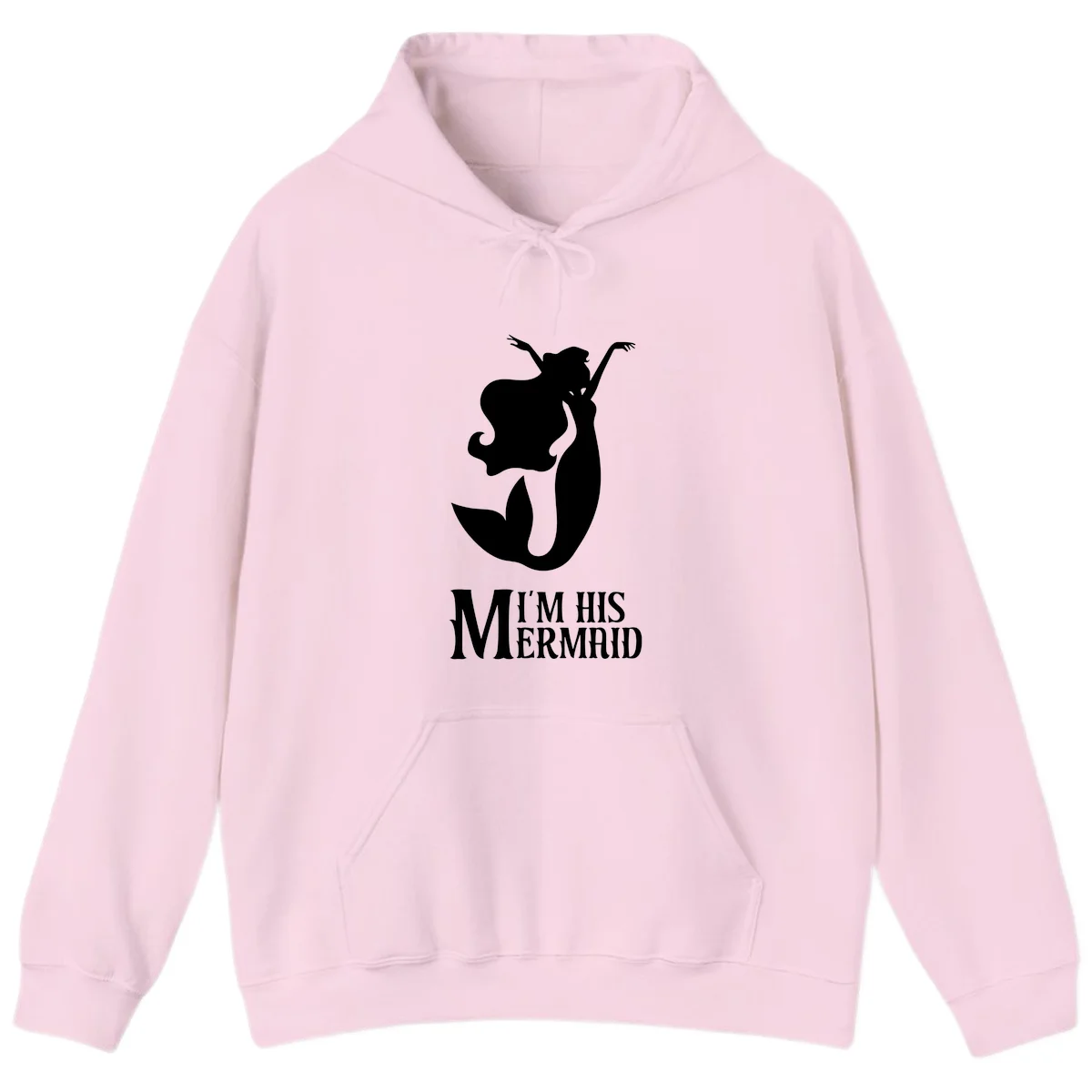 I'm His Mermaid Hoodie - Warm Cruise Apparel in Light Pink