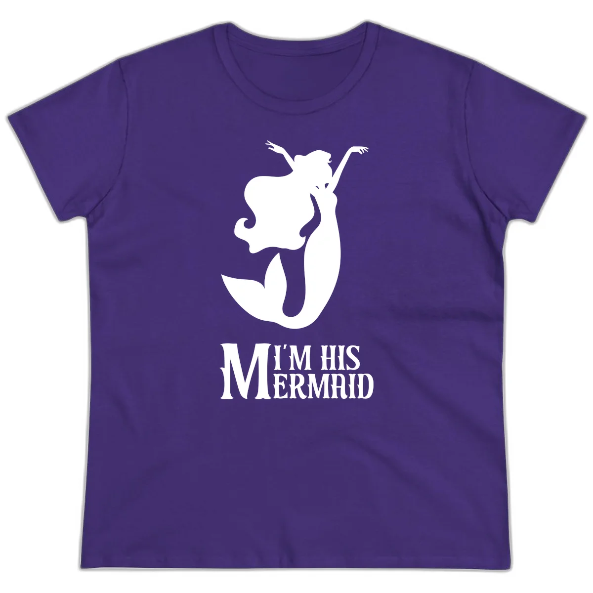 I'm His Mermaid Ladies Tee - Perfect for Her Cruise in Purple