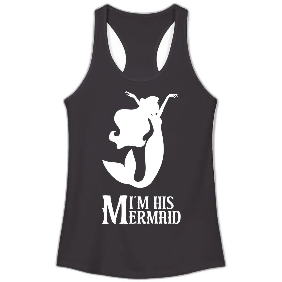 I'm His Mermaid Ladies Tank - Vacation Ready in Black