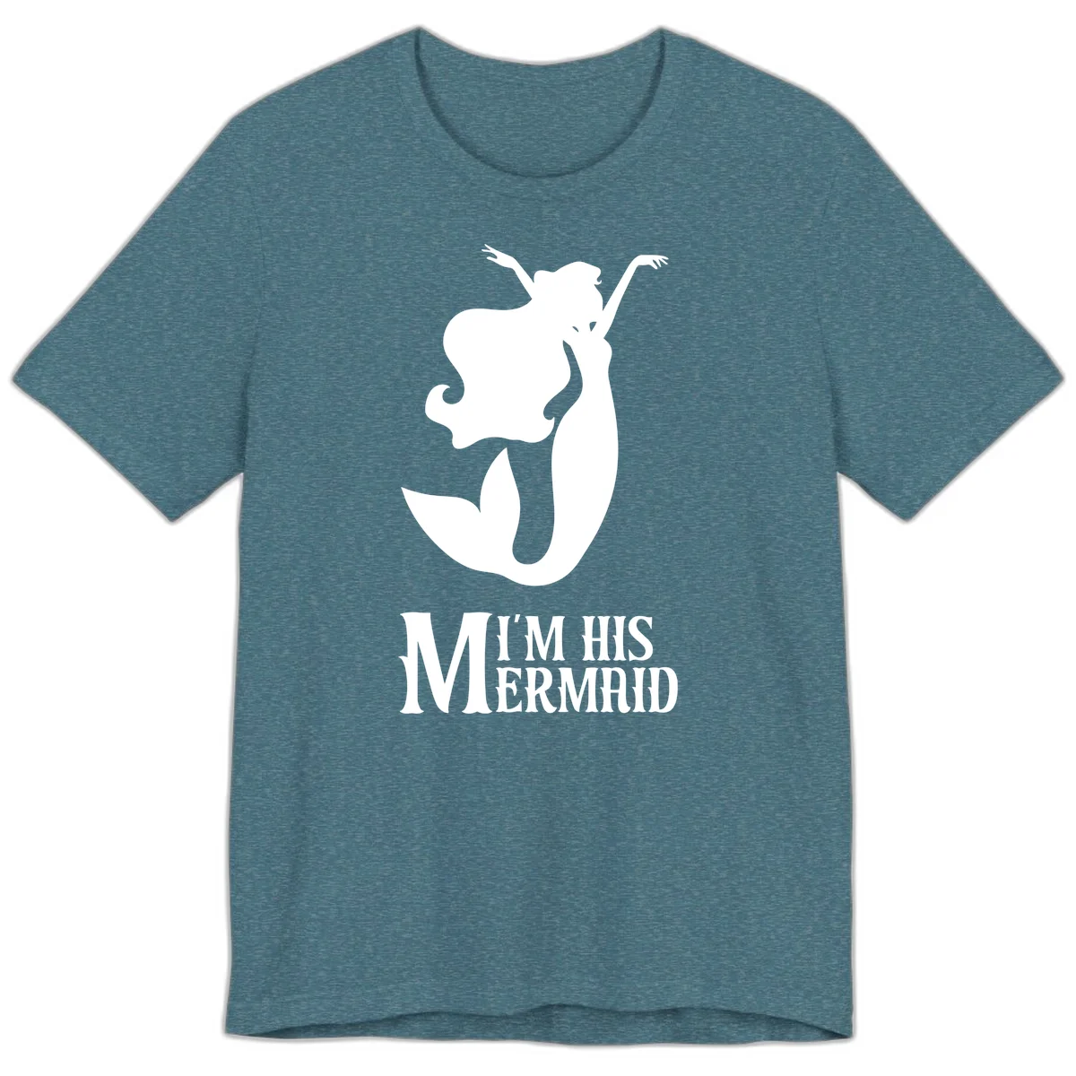I'm His Mermaid Premium Tee for Cruise Vacations in Heather Deep Teal