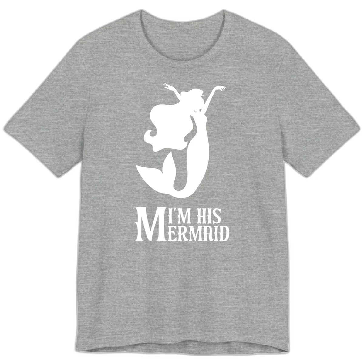 I'm His Mermaid Premium Tee for Cruise Vacations in Athletic Heather