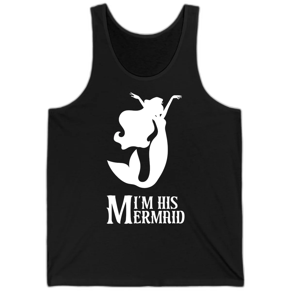 I'm His Mermaid Tank Top - Perfect for Cruising in Black