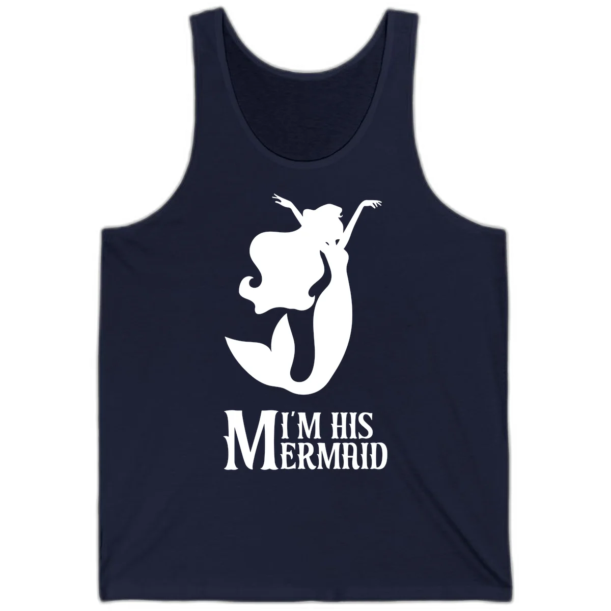 I'm His Mermaid Tank Top - Perfect for Cruising in Navy