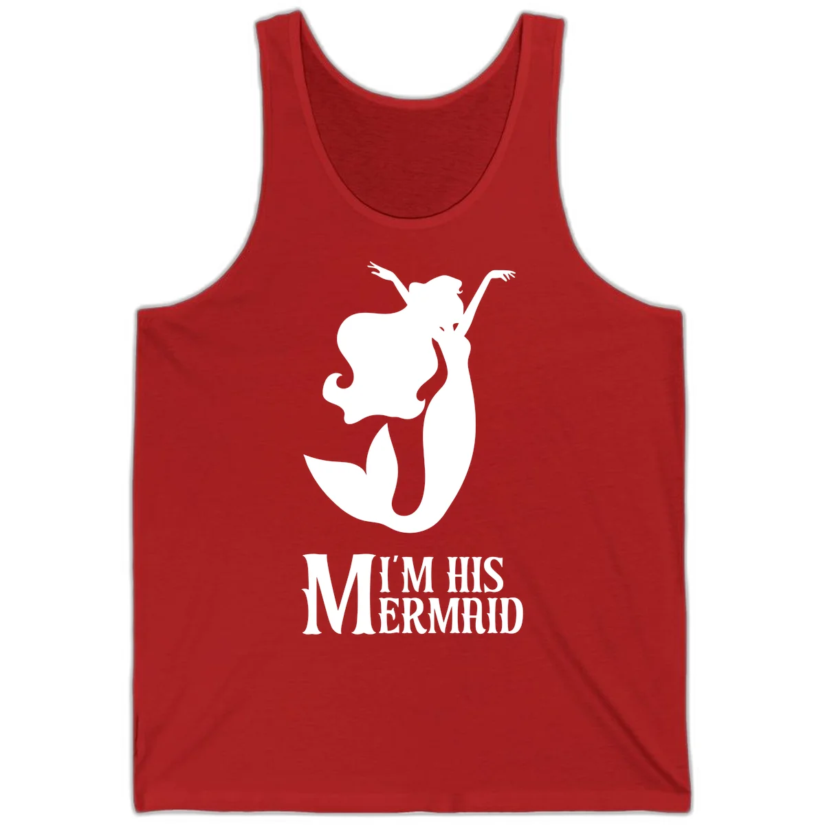 I'm His Mermaid Tank Top - Perfect for Cruising in Red