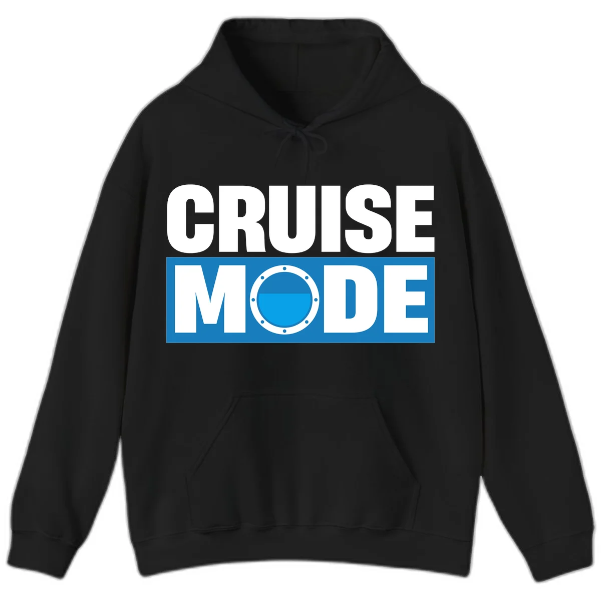 Cruise Mode Porthole Hoodie in Black