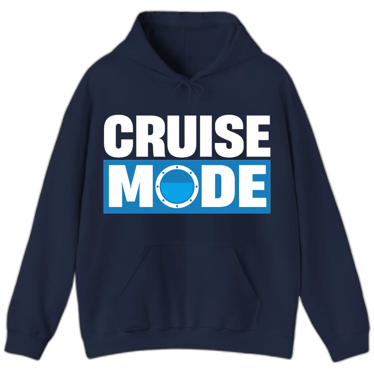 Cruise Mode Porthole Hoodie in Navy