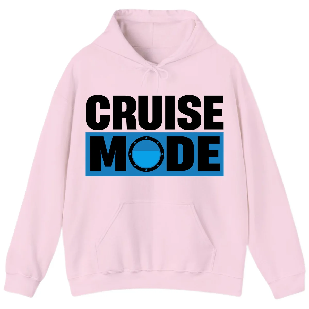 Cruise Mode Porthole Hoodie in Light Pink