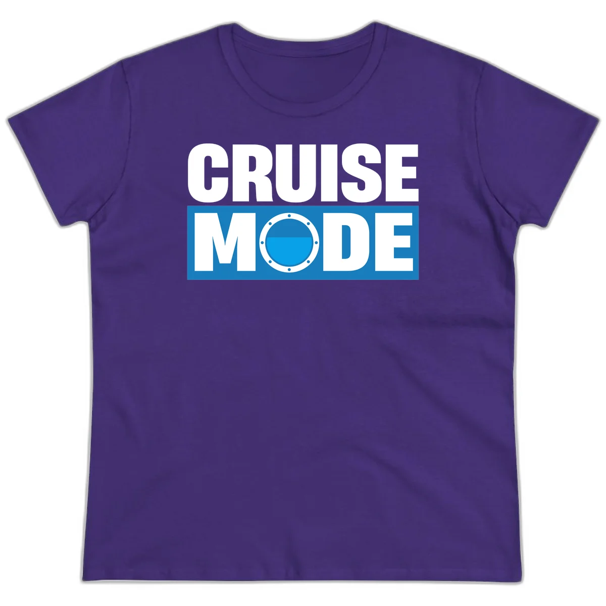 Cruise Mode Porthole Ladies Tee in Purple