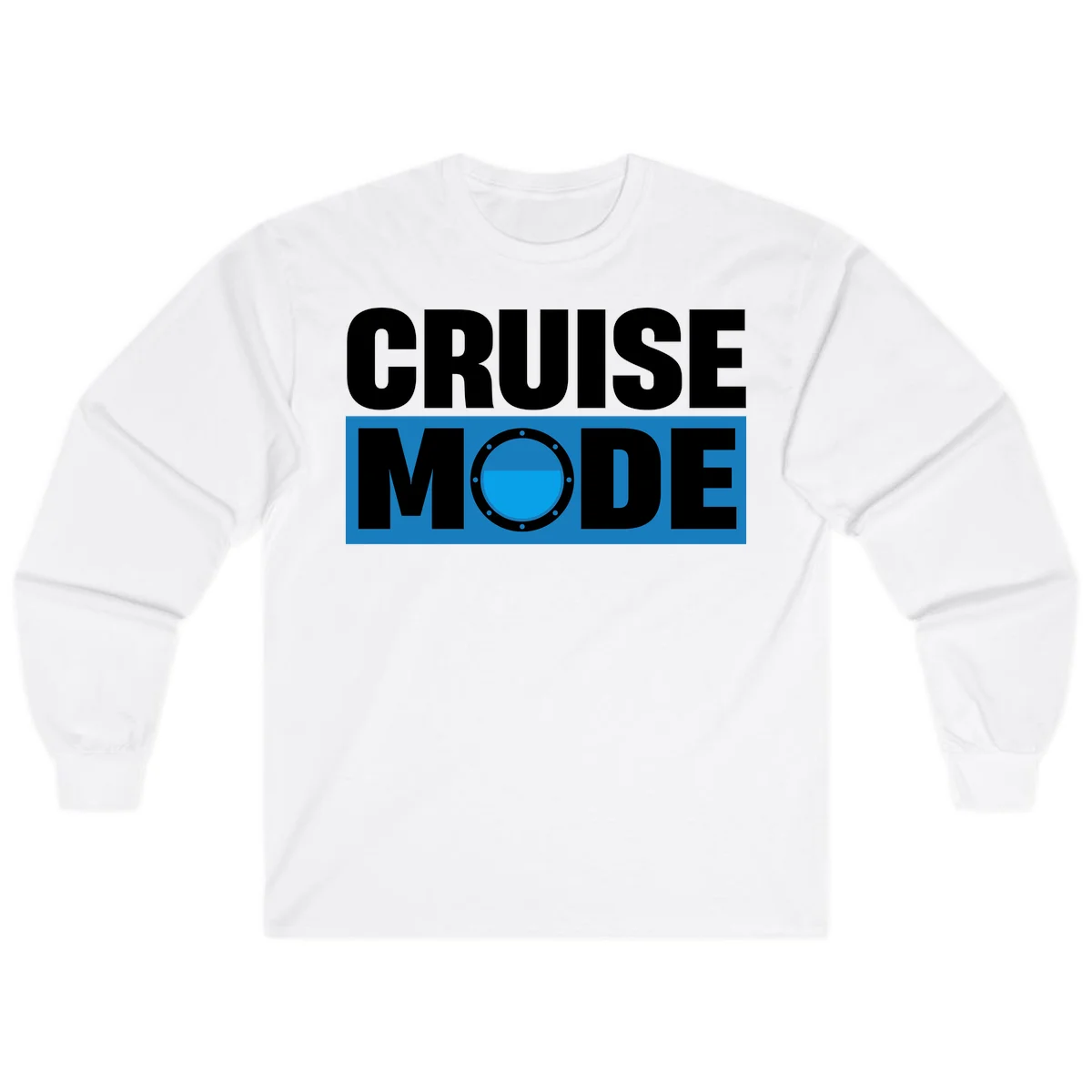 Cruise Mode Porthole Long Sleeve in White