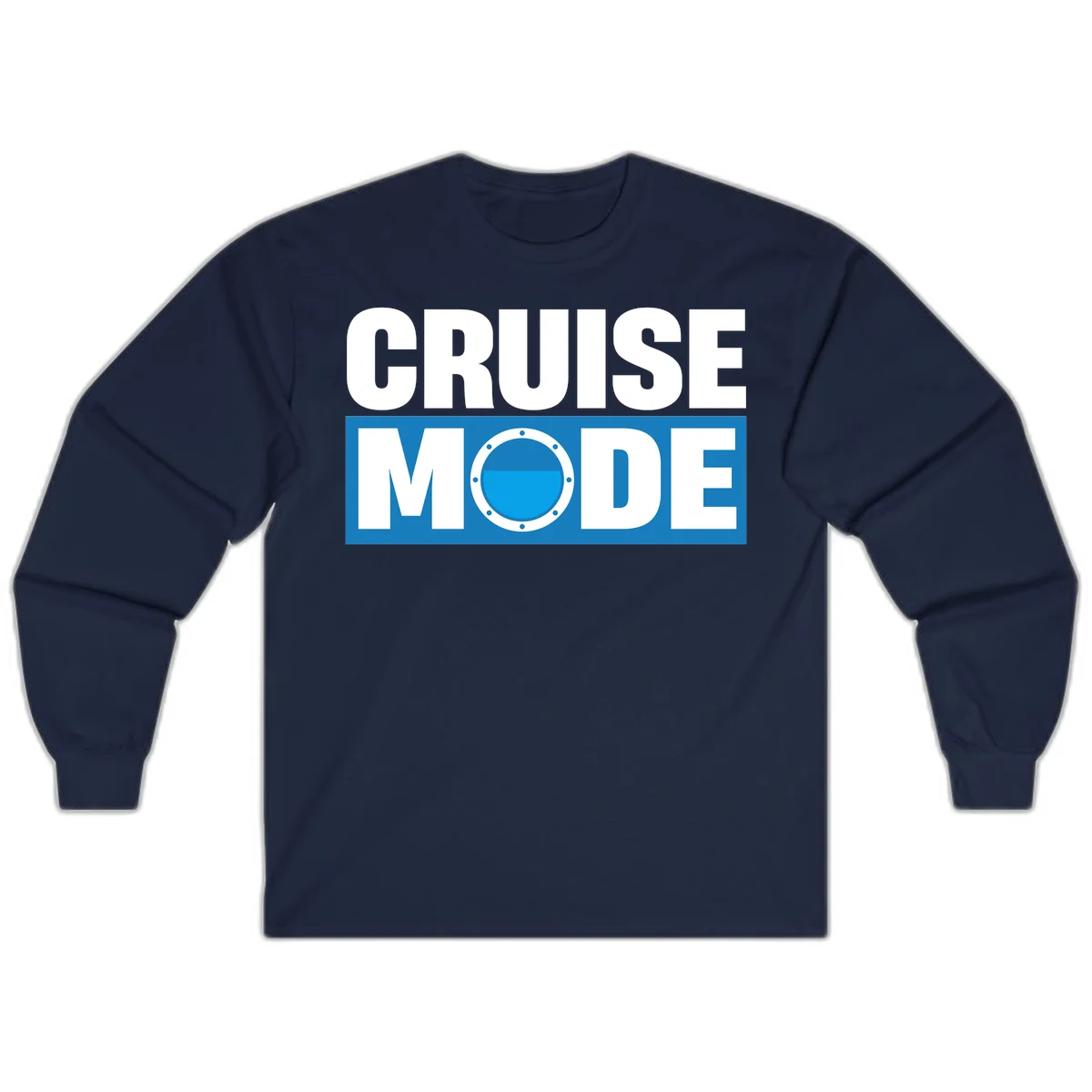 Cruise Mode Porthole Long Sleeve in Navy