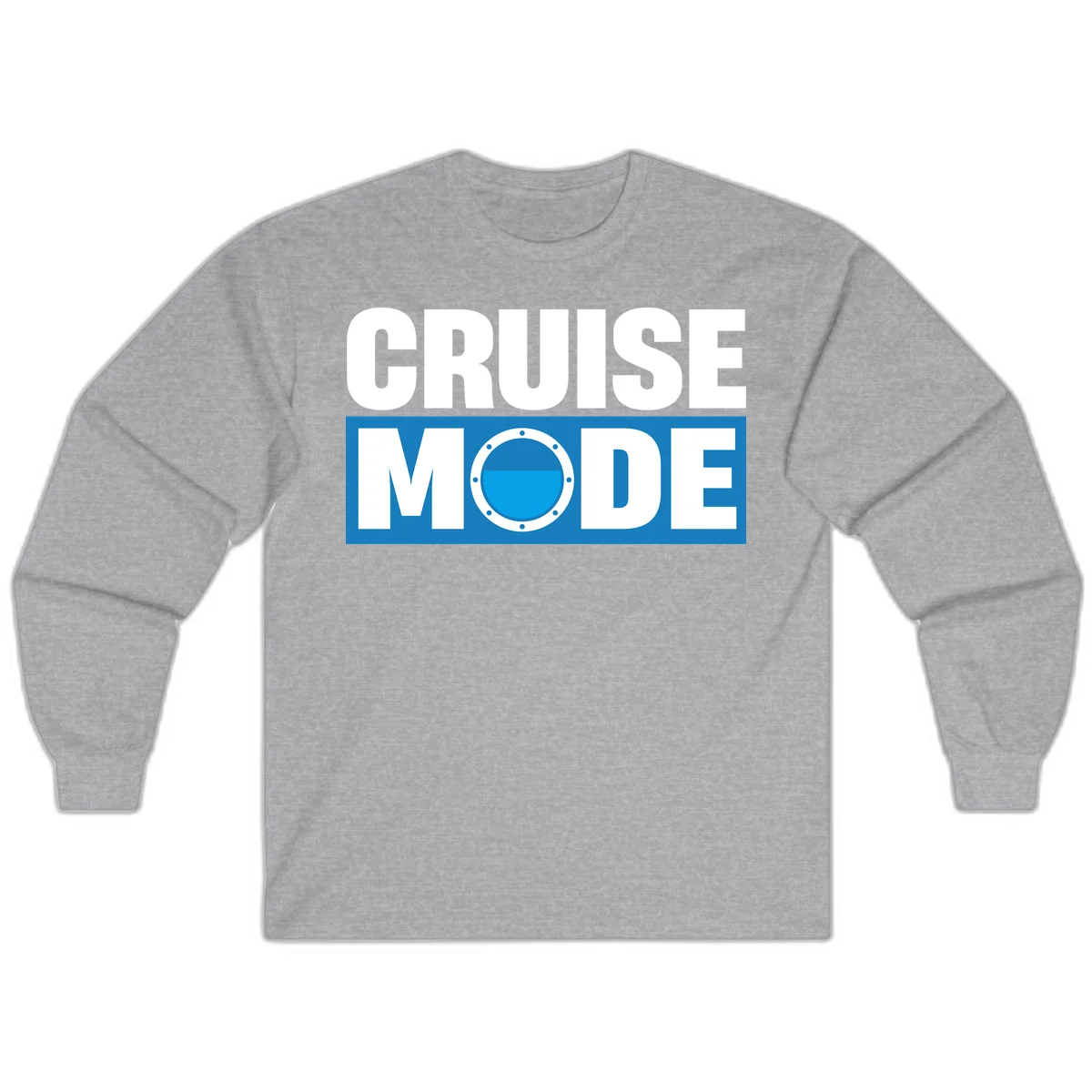 Cruise Mode Porthole Long Sleeve in Sport Grey