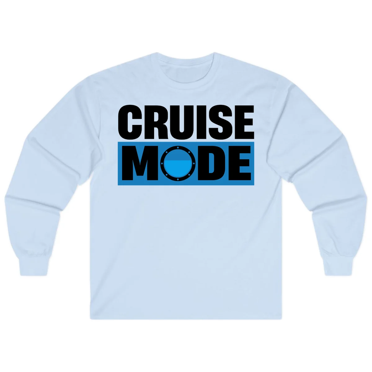 Cruise Mode Porthole Long Sleeve in Light Blue