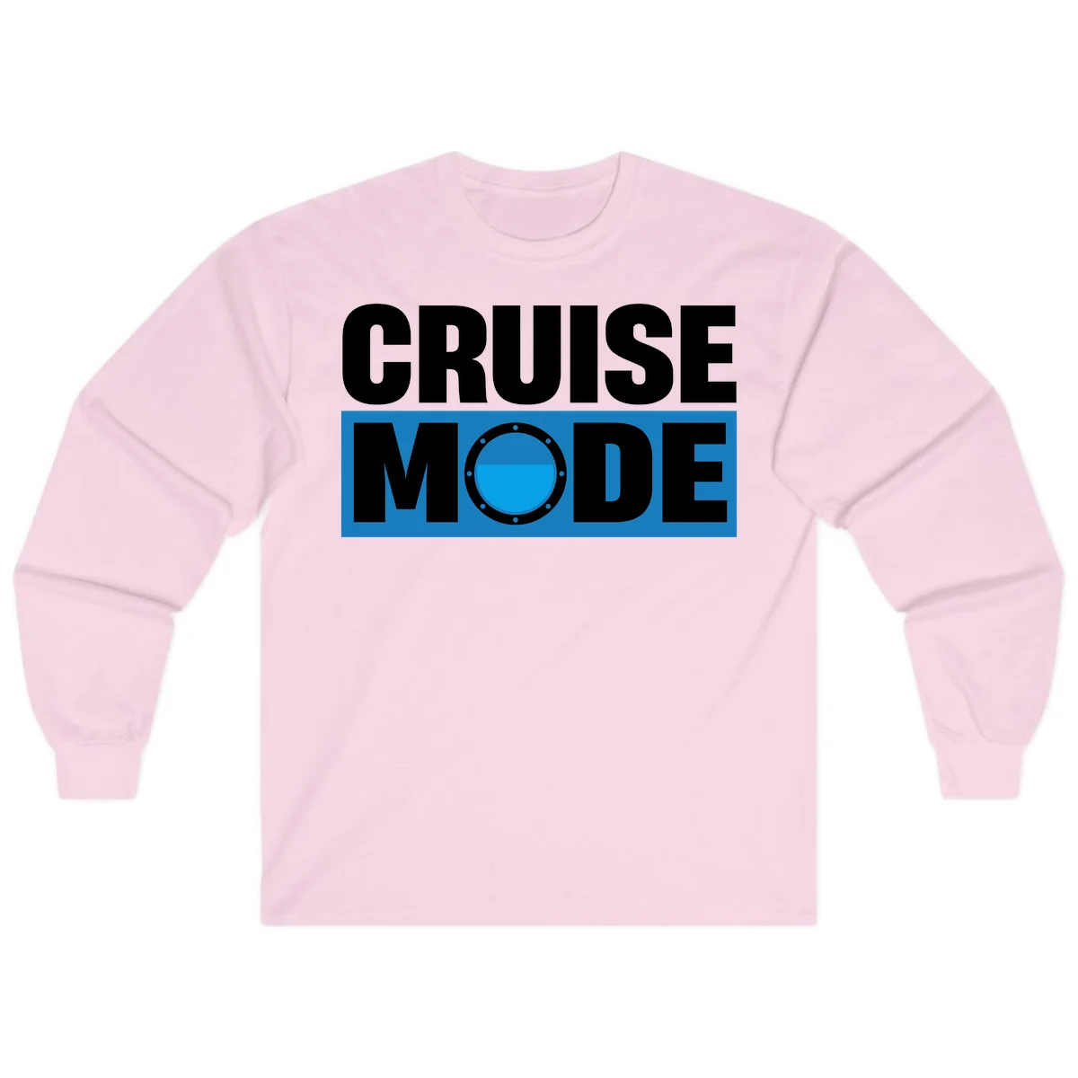 Cruise Mode Porthole Long Sleeve in Light Pink