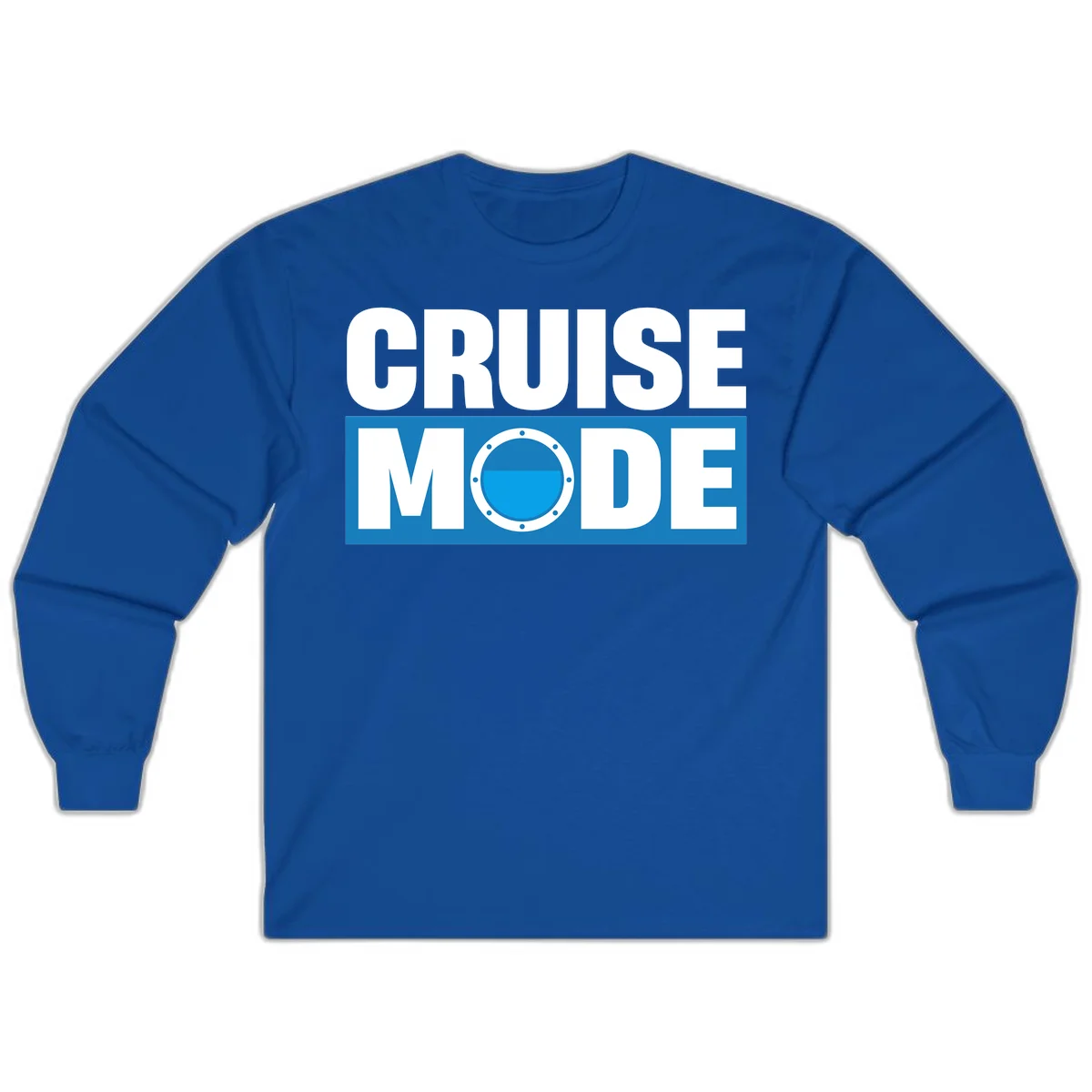 Cruise Mode Porthole Long Sleeve in Royal