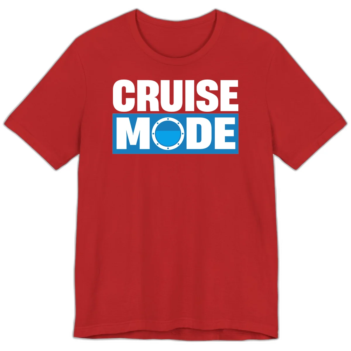 Cruise Mode Porthole Premium T-Shirt in Red