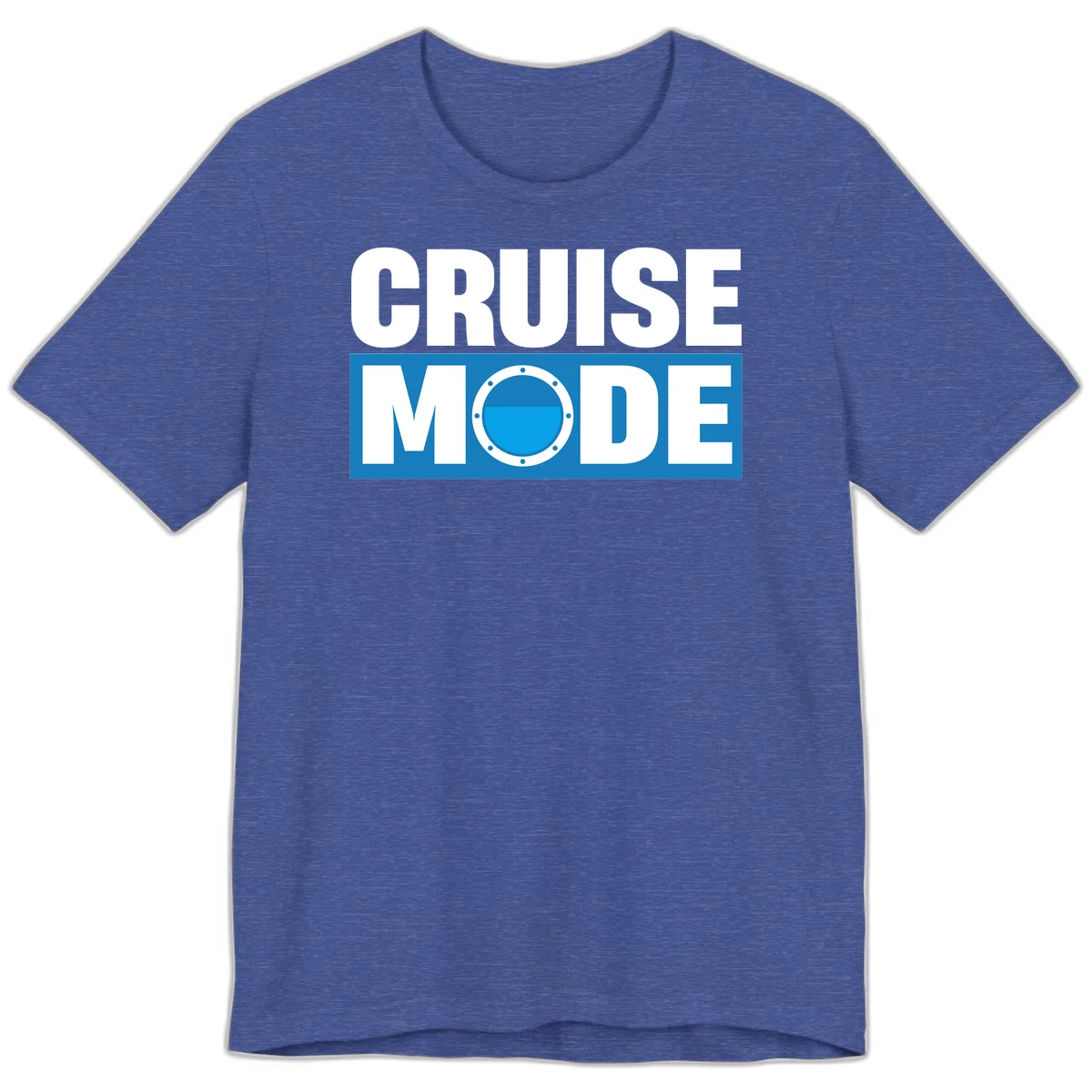 Cruise Mode Porthole Premium T-Shirt in Heather True Royal