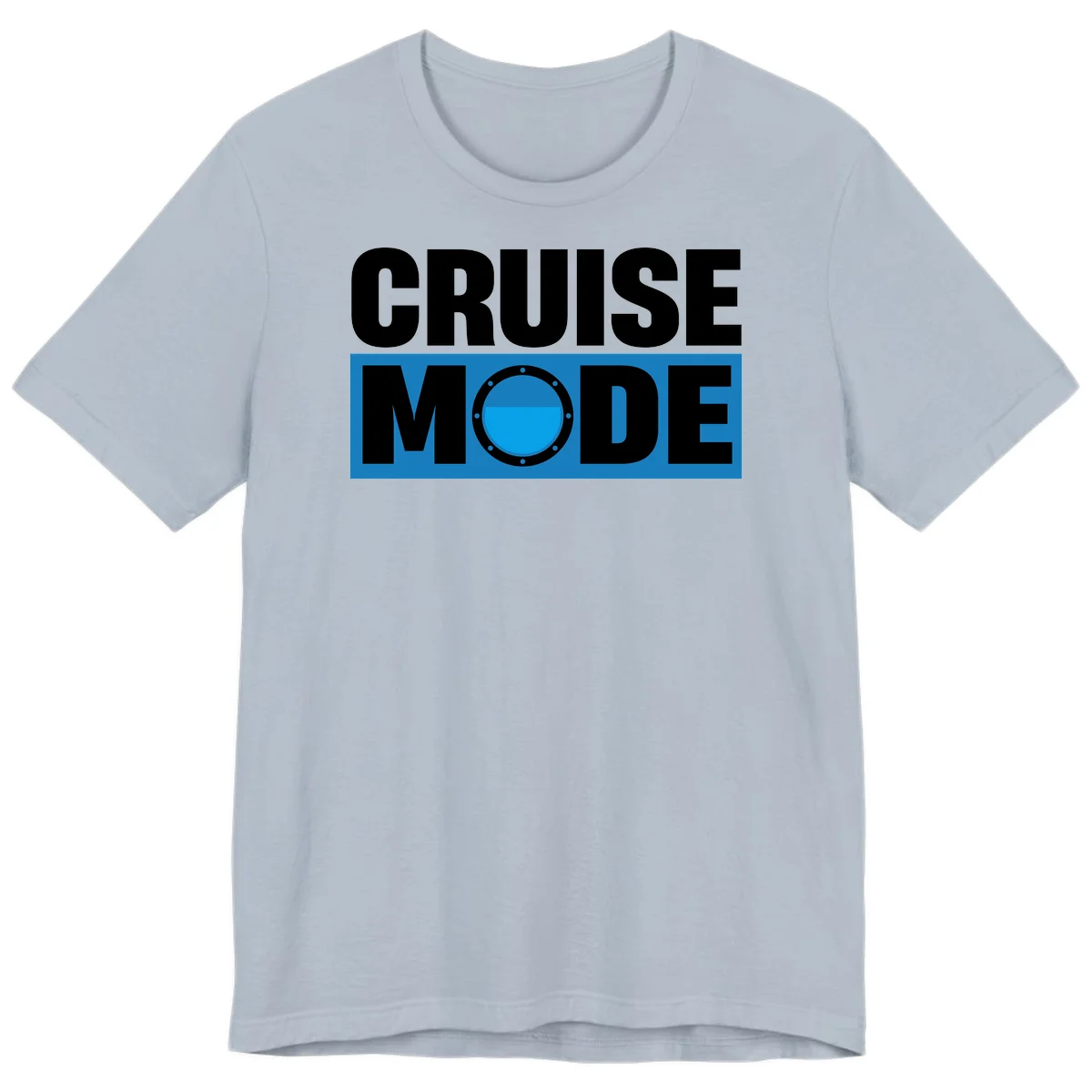 Cruise Mode Porthole Premium T-Shirt in Light Blue