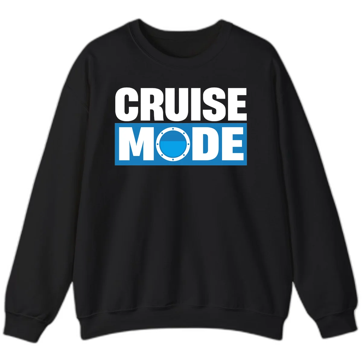 Cruise Mode Porthole Sweatshirt in Black