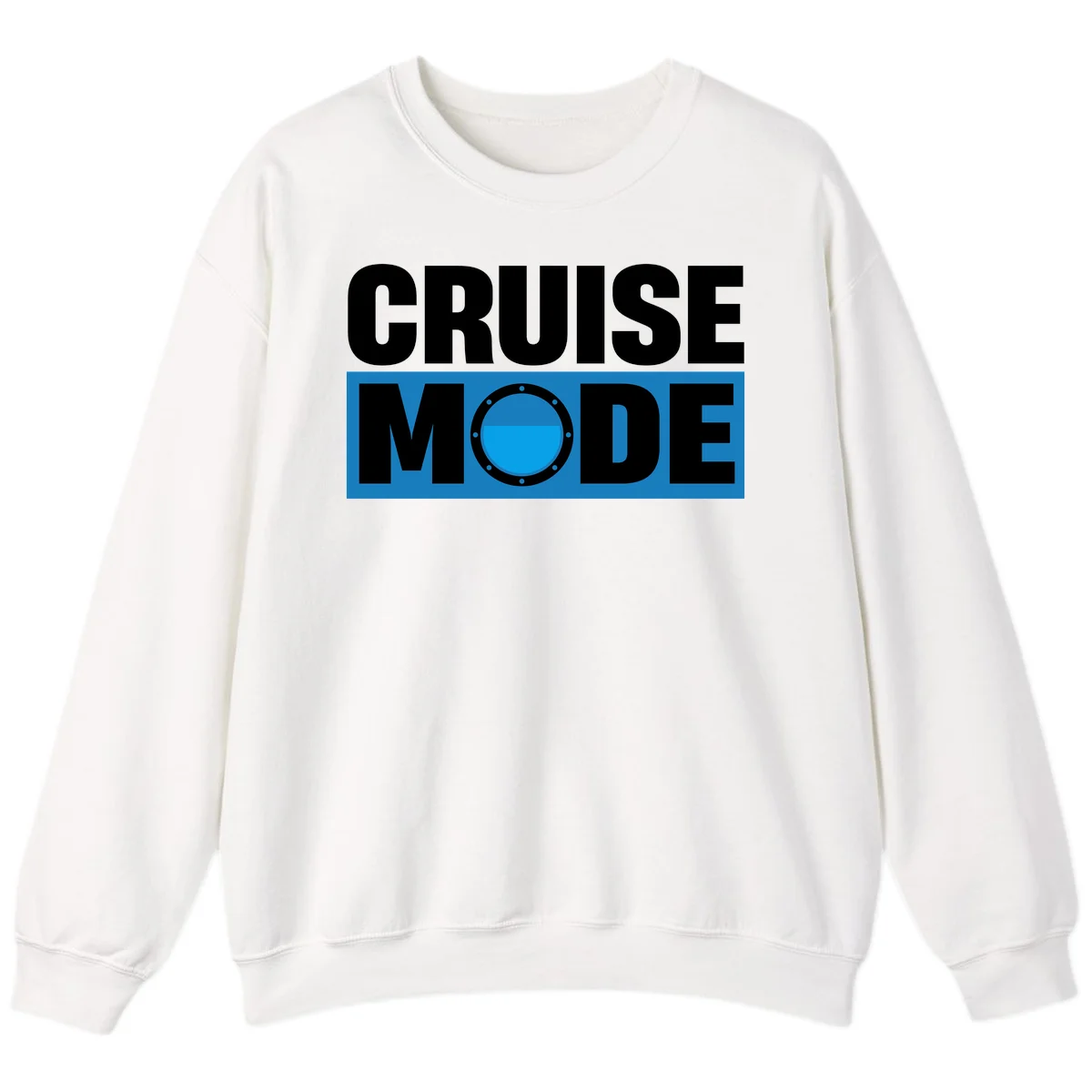 Cruise Mode Porthole Sweatshirt in White