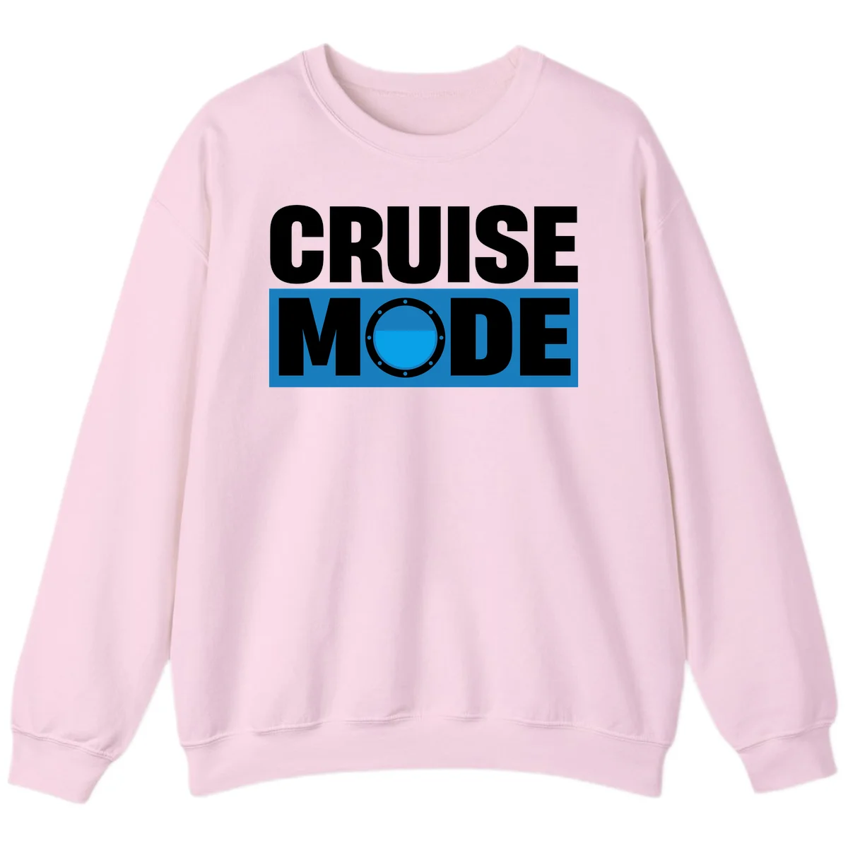 Cruise Mode Porthole Sweatshirt in Light Pink