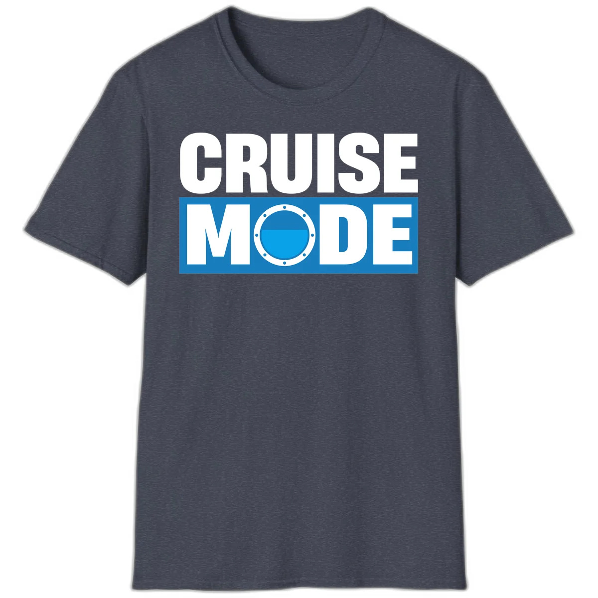 Cruise Mode Porthole T-Shirt in Heather Navy