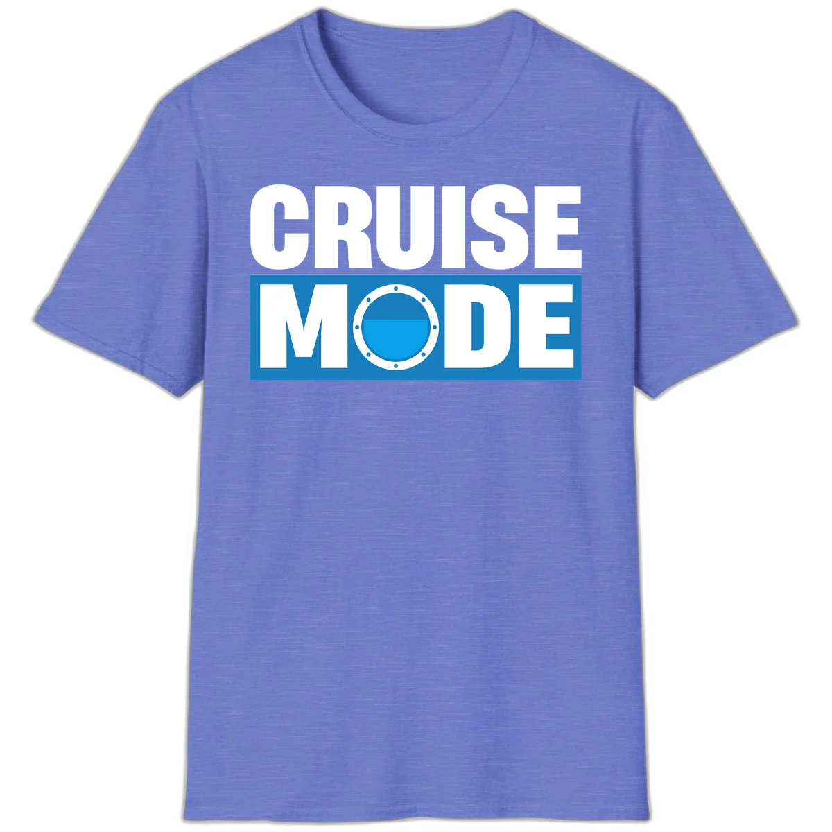 Cruise Mode Porthole T-Shirt in Heather Royal