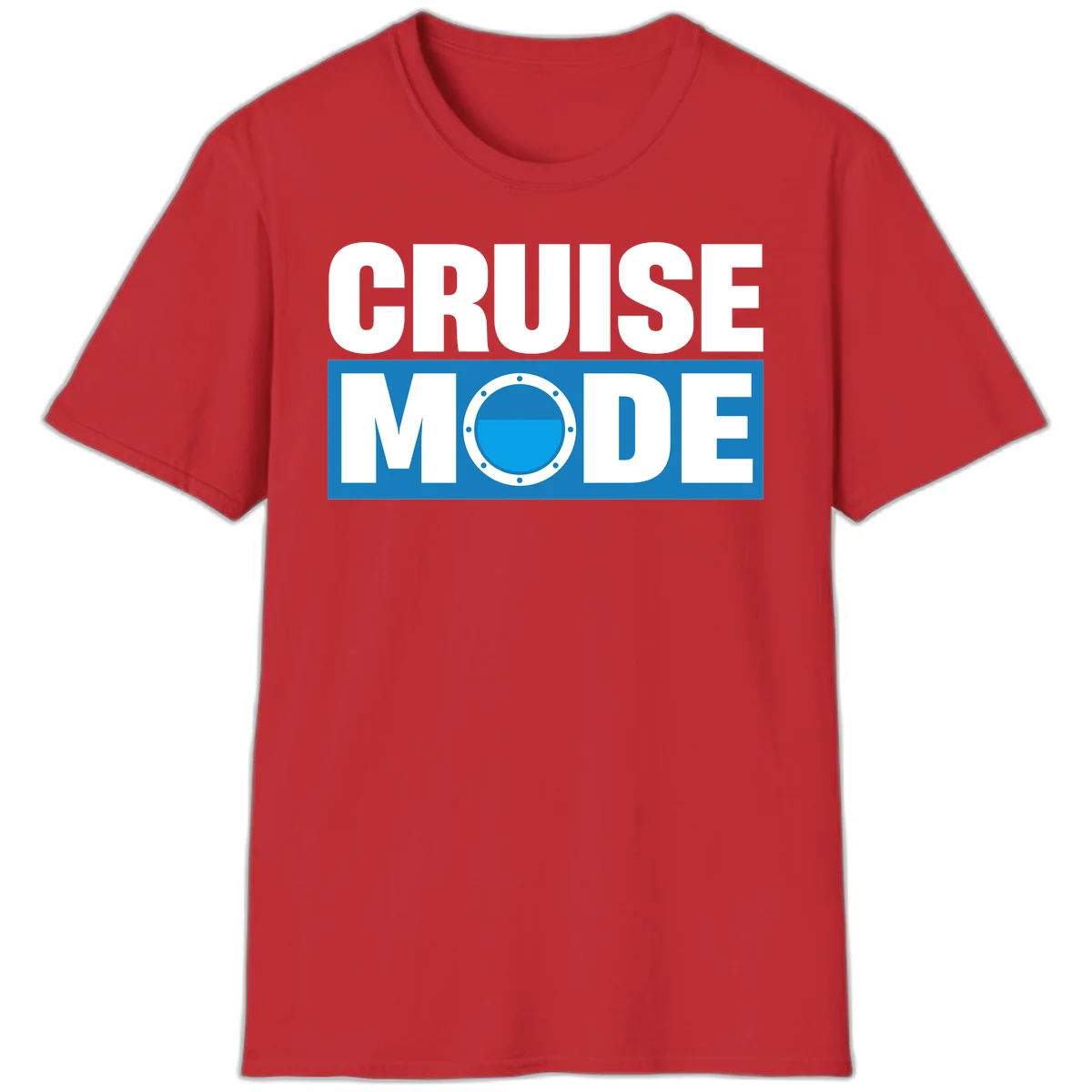 Cruise Mode Porthole T-Shirt in Red
