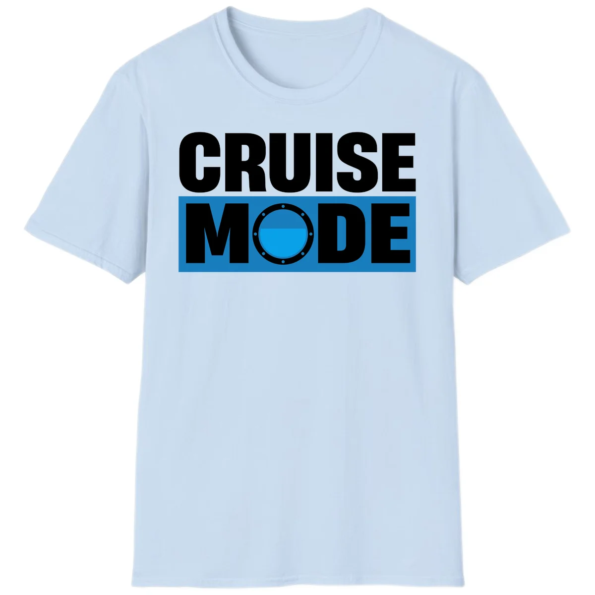 Cruise Mode Porthole T-Shirt in Light Blue