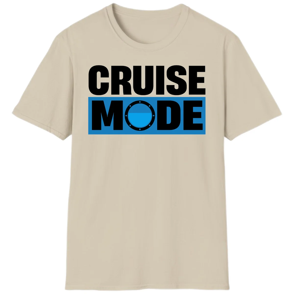 Cruise Mode Porthole T-Shirt in Sand