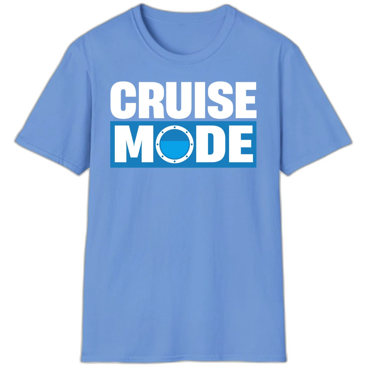 Cruise Mode Porthole T-Shirt in Carolina Blue
