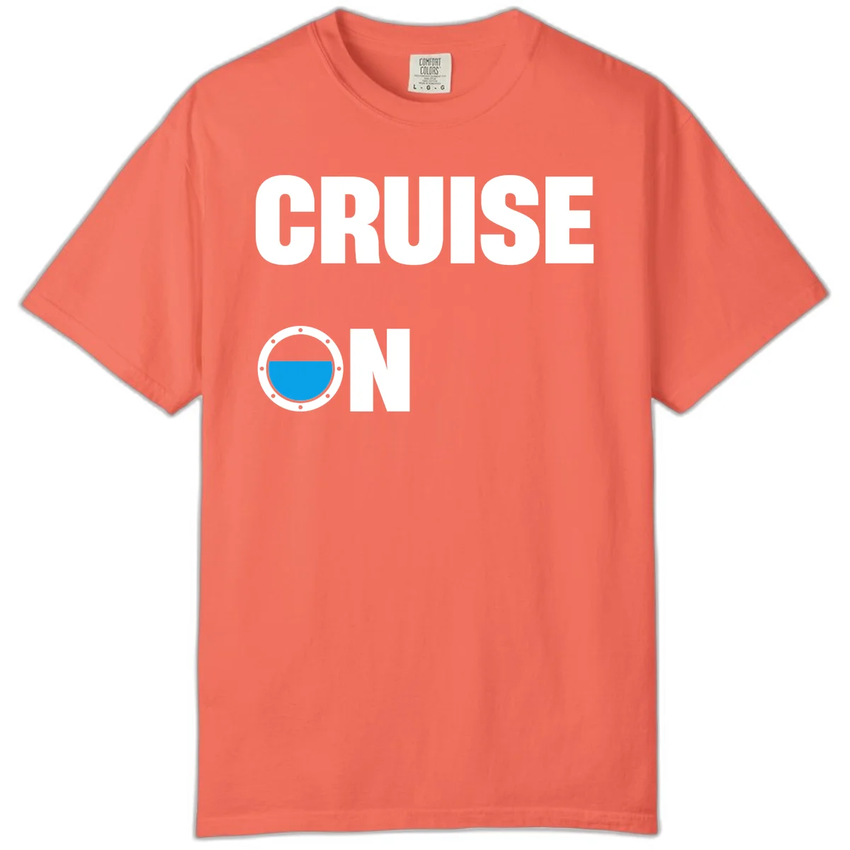 Cruise On Porthole Comfort Color in Bright Salmon