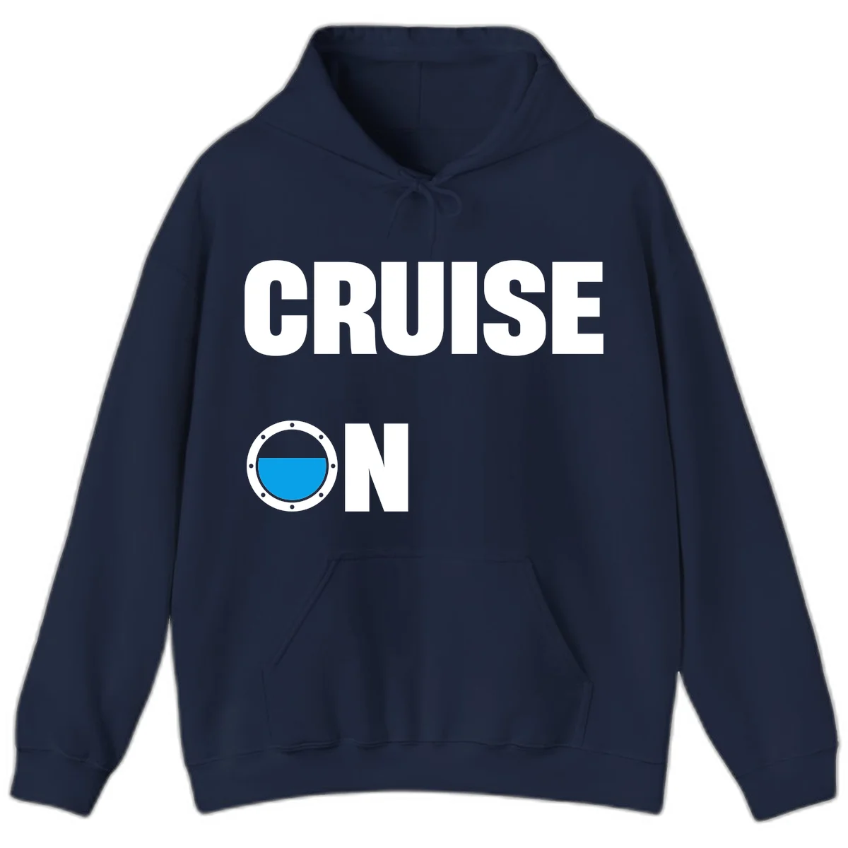 Cruise On Porthole Hoodie in Navy