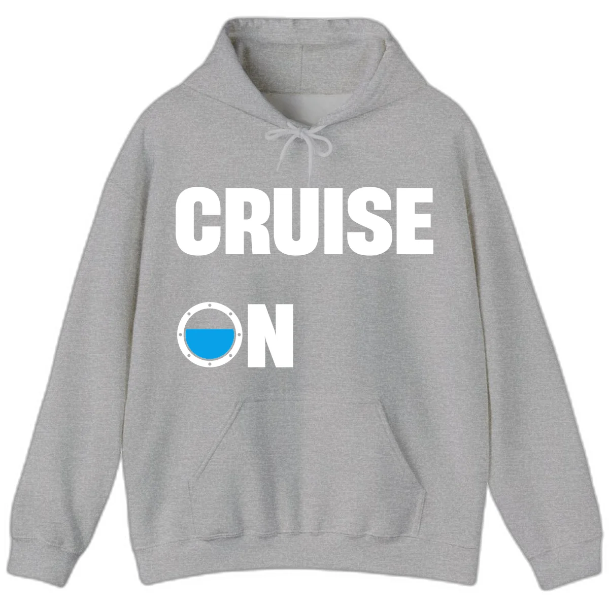 Cruise On Porthole Hoodie in Sport Grey