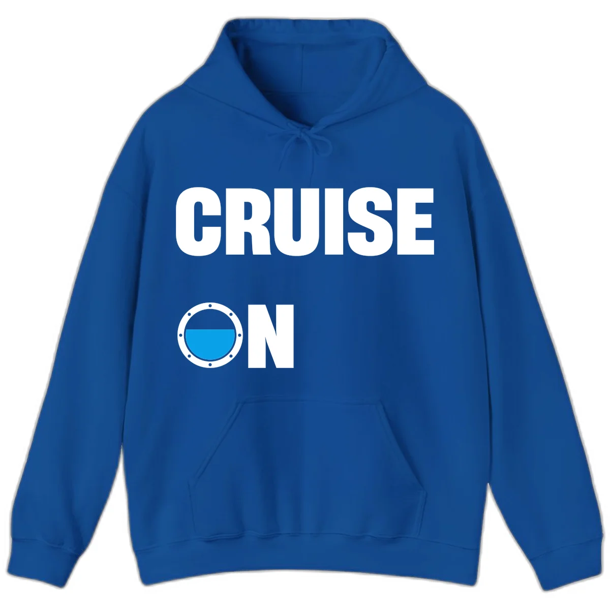 Cruise On Porthole Hoodie in Royal