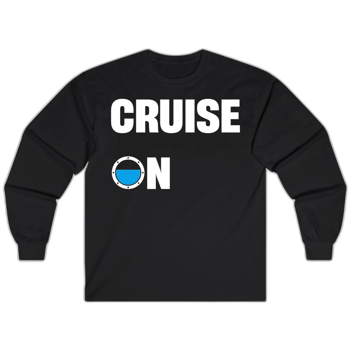 Cruise On Porthole Long Sleeve in Black