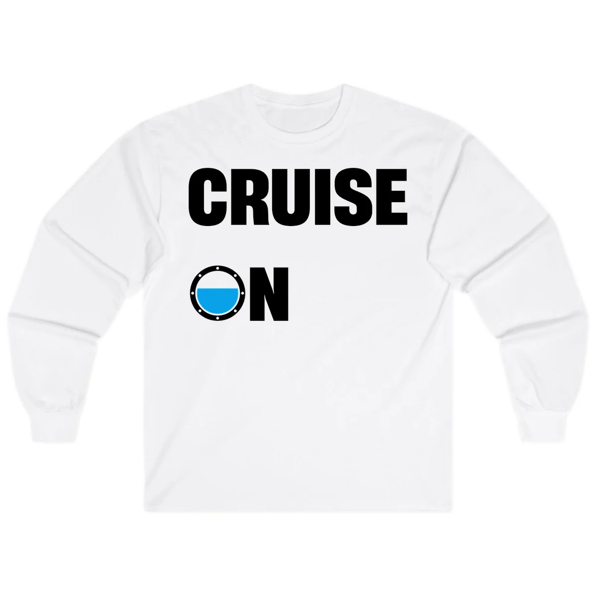 Cruise On Porthole Long Sleeve in White
