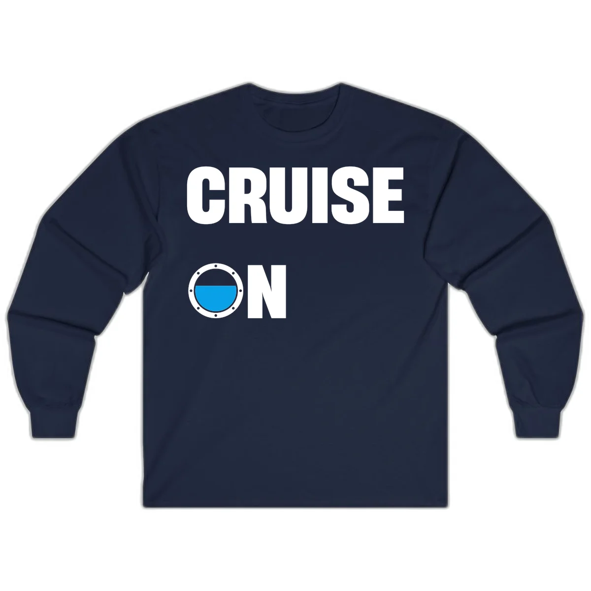 Cruise On Porthole Long Sleeve in Navy