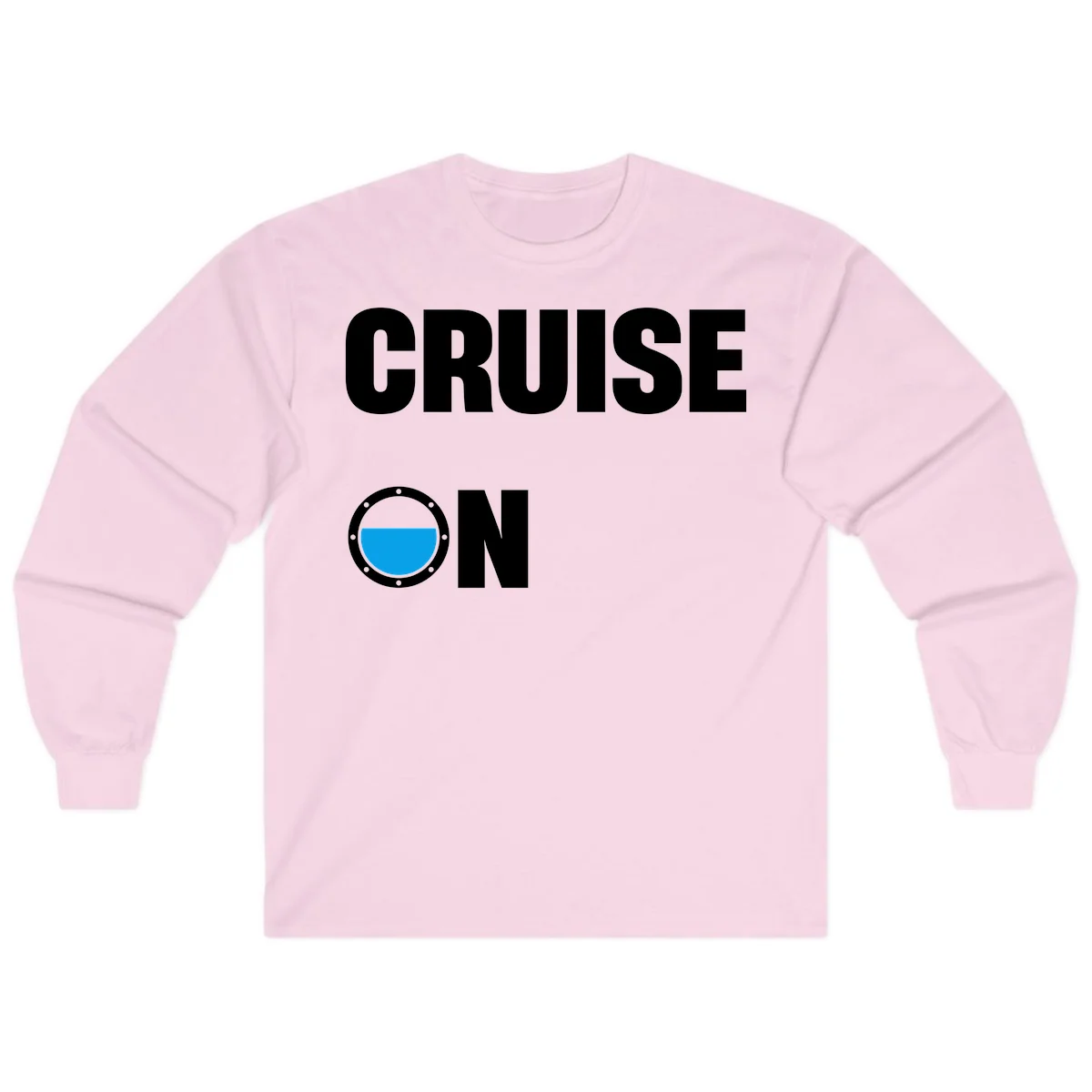 Cruise On Porthole Long Sleeve in Light Pink