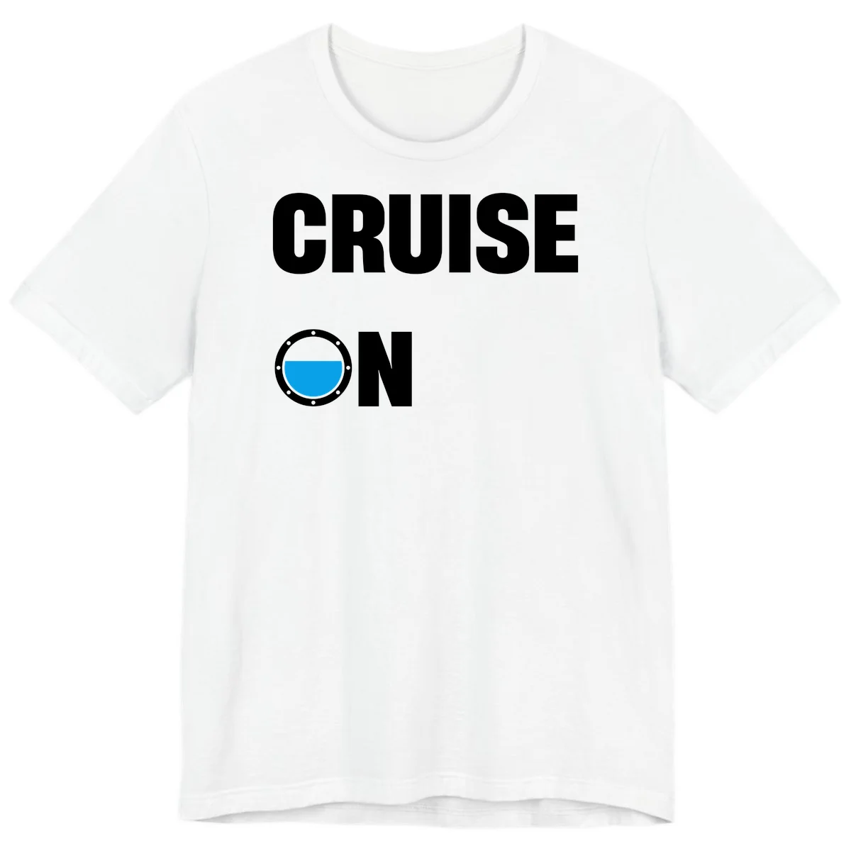Cruise On Porthole Premium T-Shirt in White