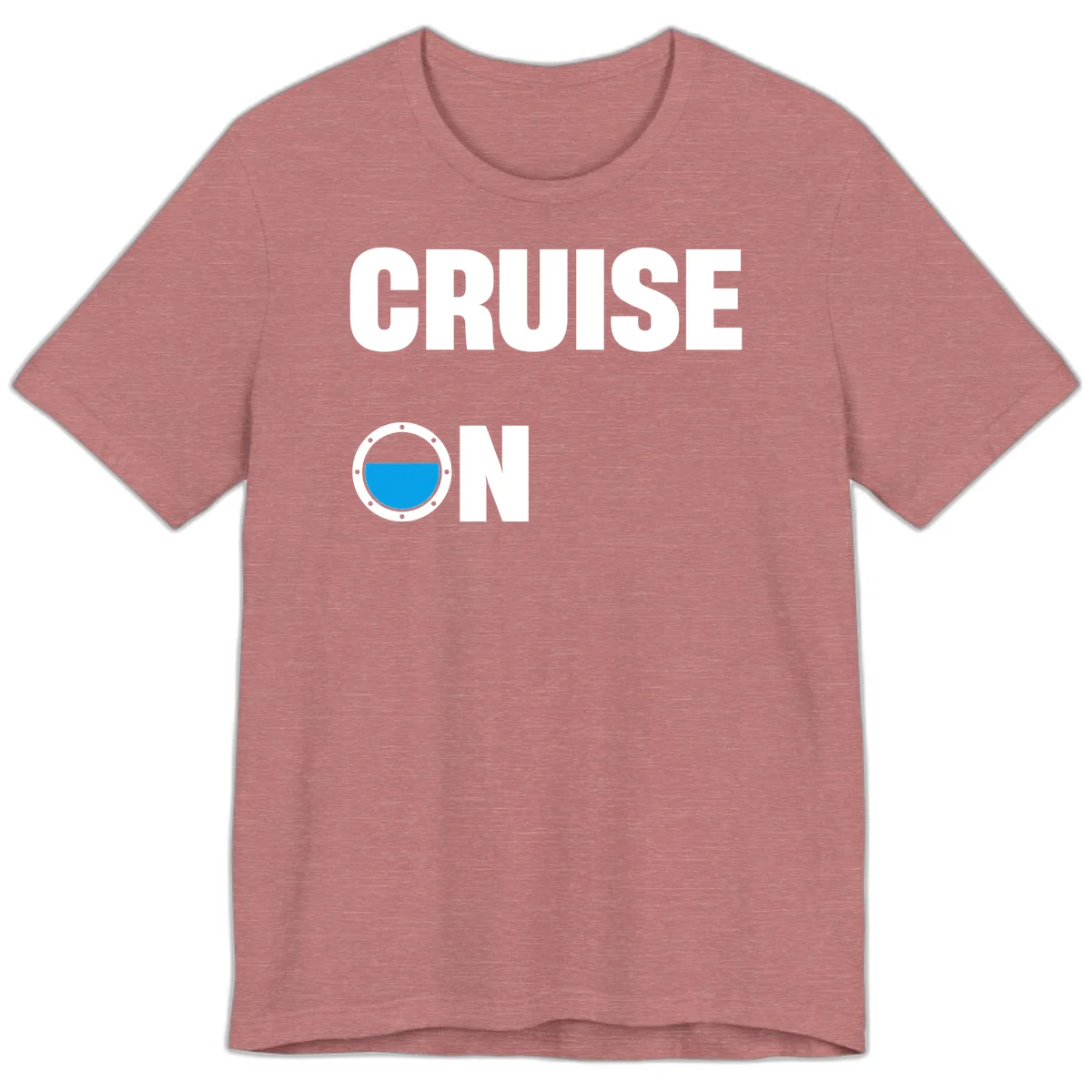 Cruise On Porthole Premium T-Shirt in Heather Mauve